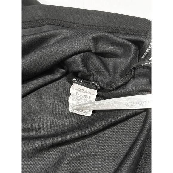 Oakley Performance Skull Tag Black Polo Shirt Quick Dry Logo Golf Mens Size Med - Picture 7 of 8